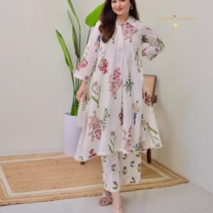 Mul Cotton Aline Kurta Set.