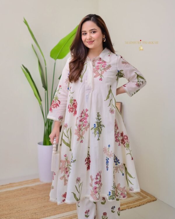 Mul Cotton Aline Kurta Set - Image 3